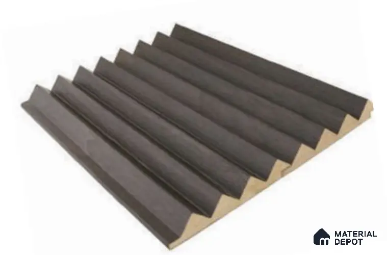 Black Wooden Louver 163 D Bog Oak 9 ft x 4.7 inch MDF Panel - 18 mm | Suitable for Feature Wall, TV Unit & Living Room | Width is Subjected to 5% Variation